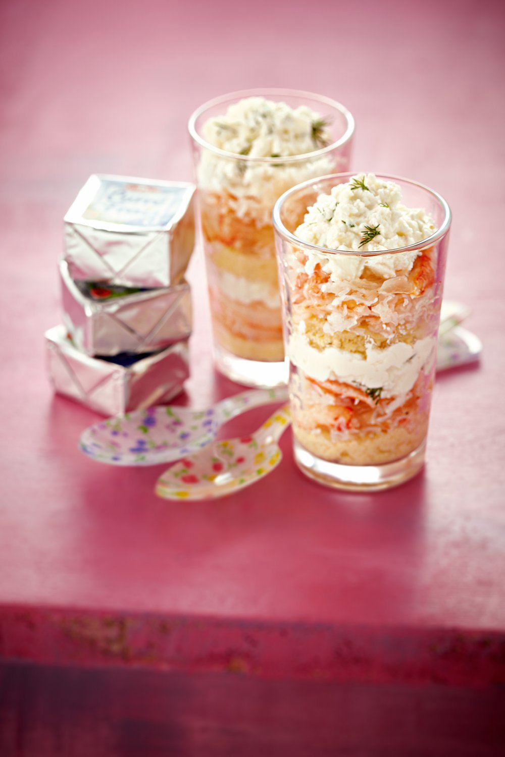 Verrine de tiramisù brioché au crabe