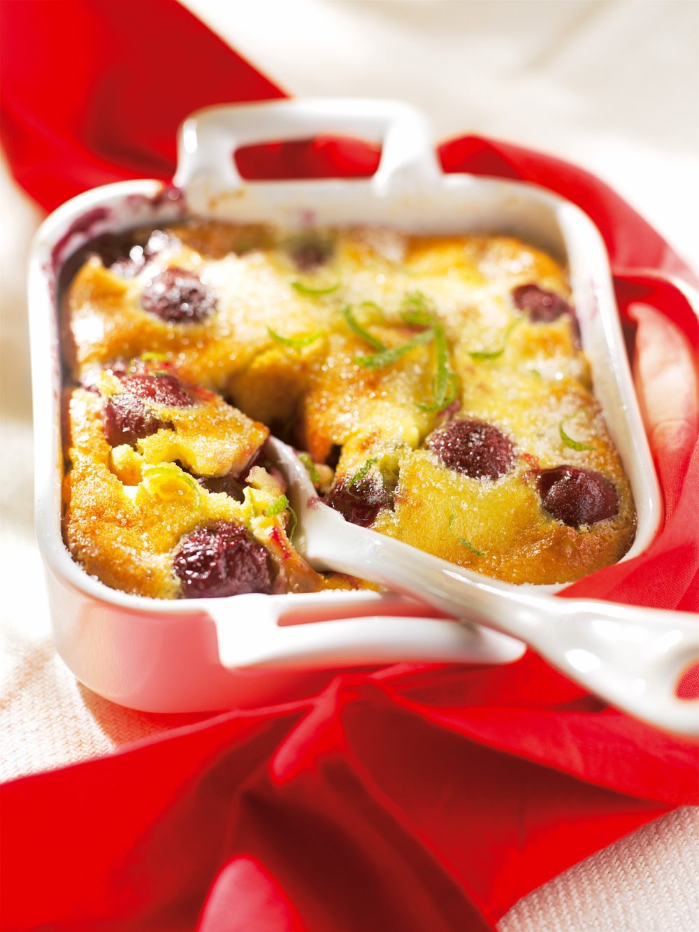 Clafoutis aux cerises et au lait de coco