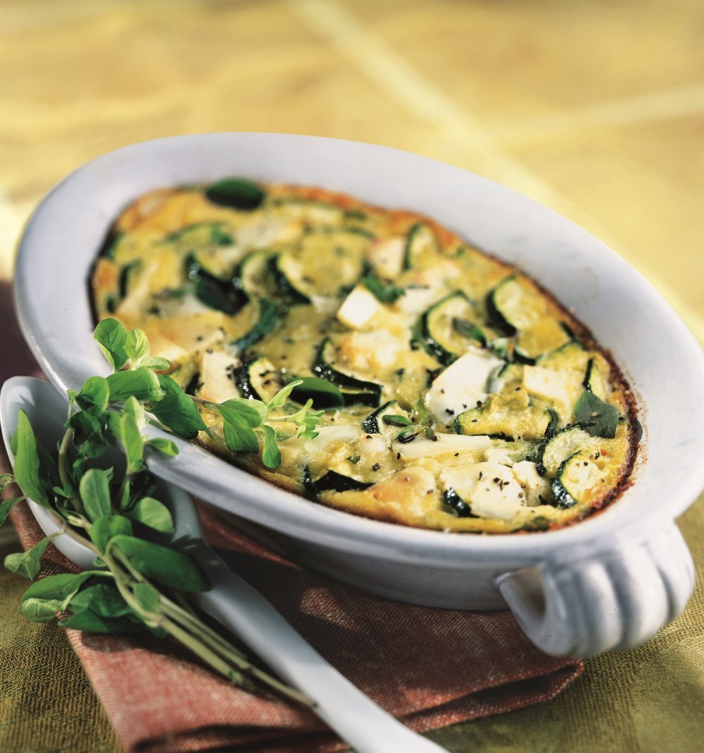 Clafoutis chèvre-courgettes