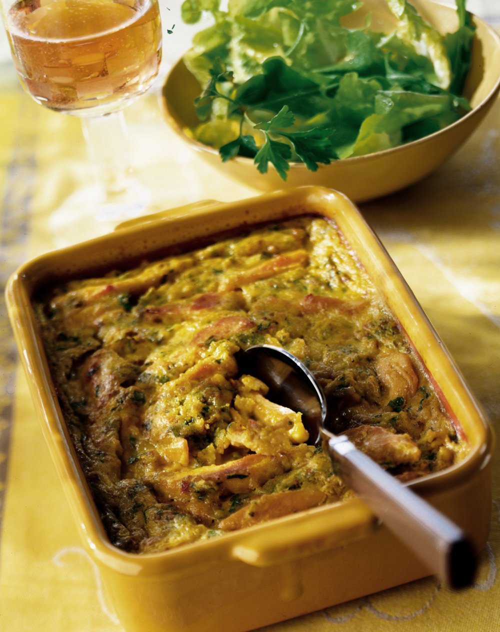 Clafoutis de poulet au curry
