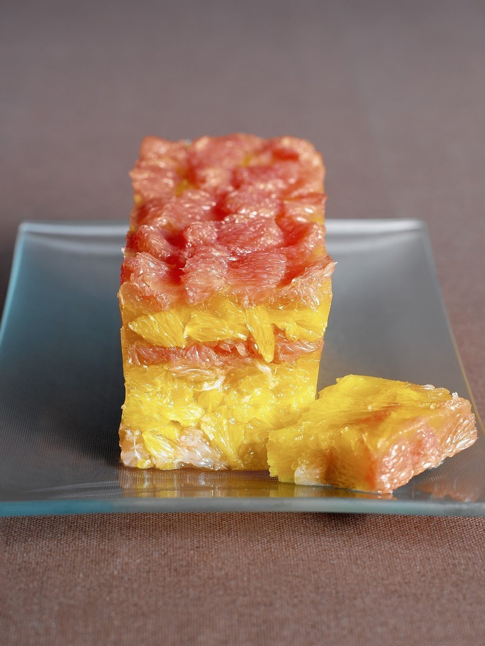 Terrine de pamplemousse sauce au thé