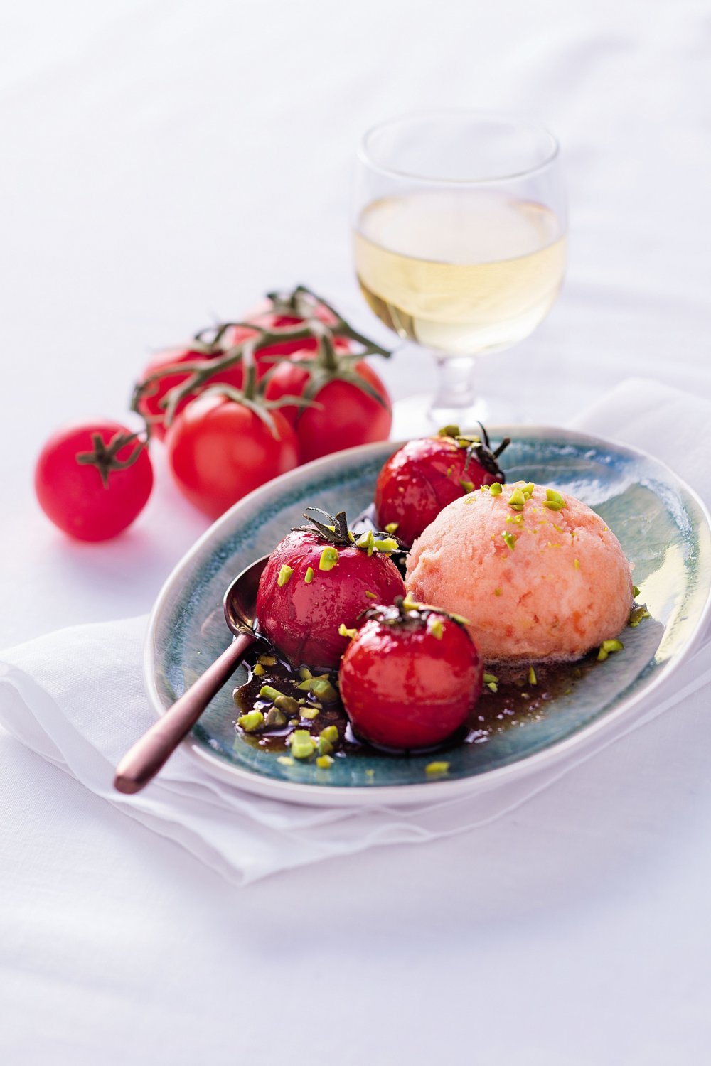 Tomates au miel et à la fleur d'oranger