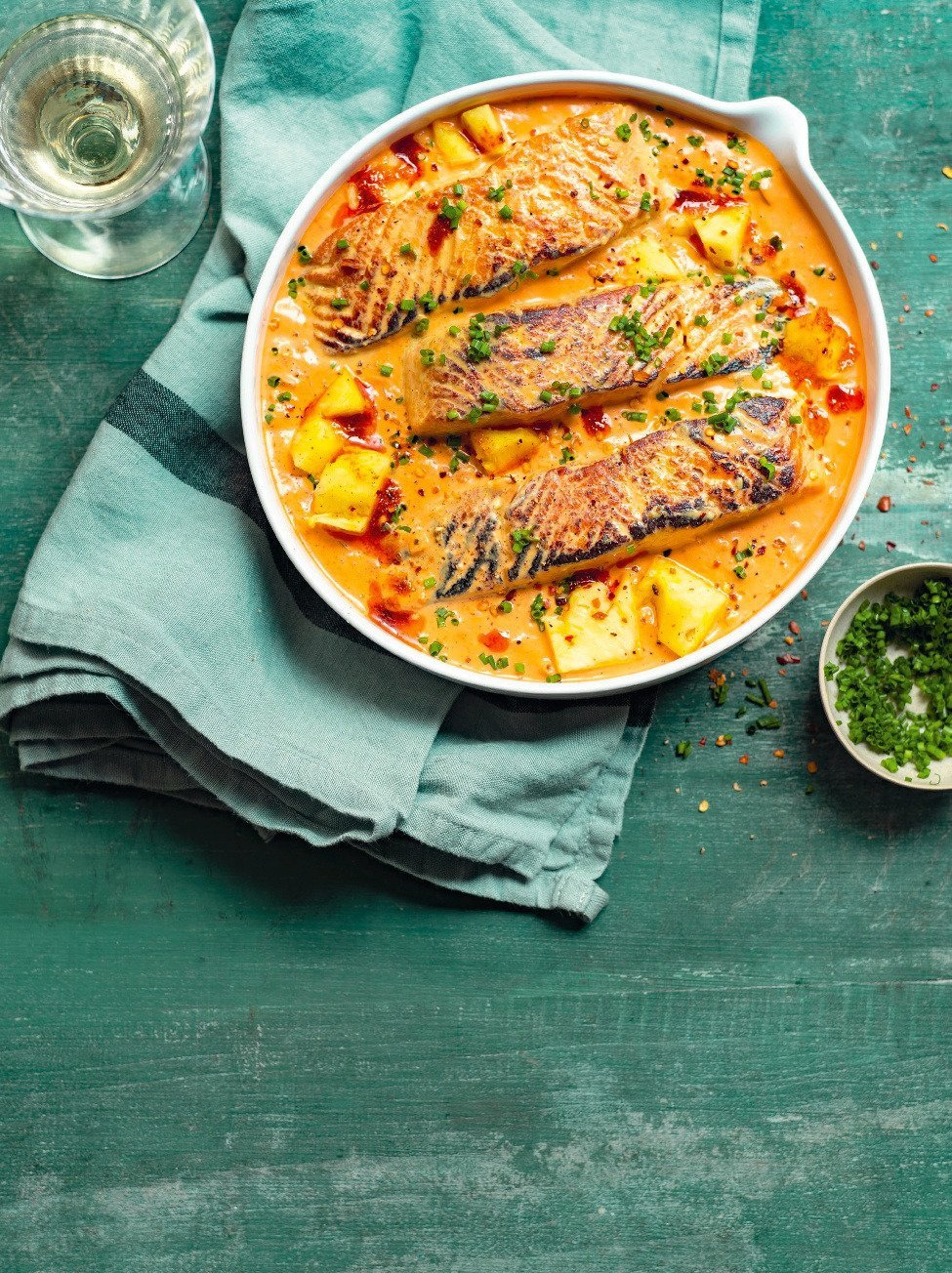 Curry de saumon et ananas