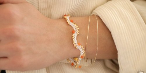 Un bracelet en tissage de perles Miyuki avec Perles and co