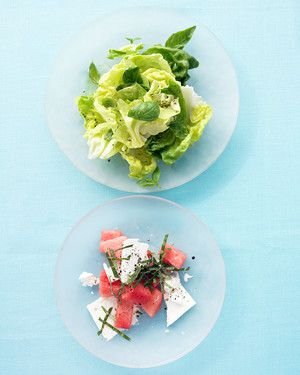 Watermelon Salad with Feta and Basil