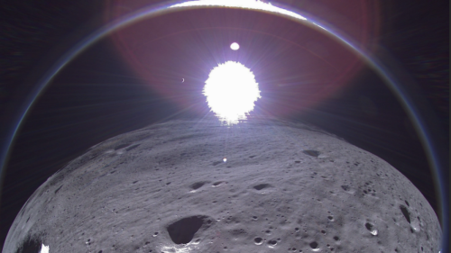 Broken moon lander beams back a final poignant photo — of Earth