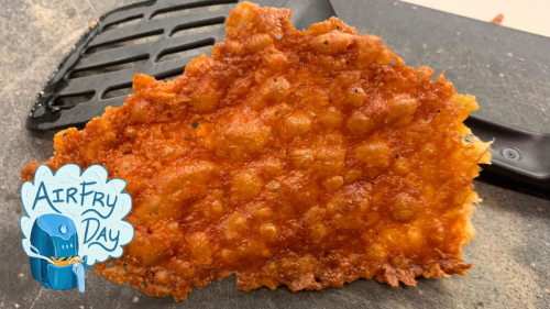 Air-fried cheese is delicious because crispy cheese is amazing