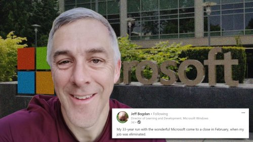 Microsoft Employee Laid Off After 33 Years Of Service By The L&D Model He Pitched