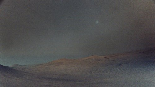 A NASA Mars rover looked up at a moody sky. What it saw wasn't a star.