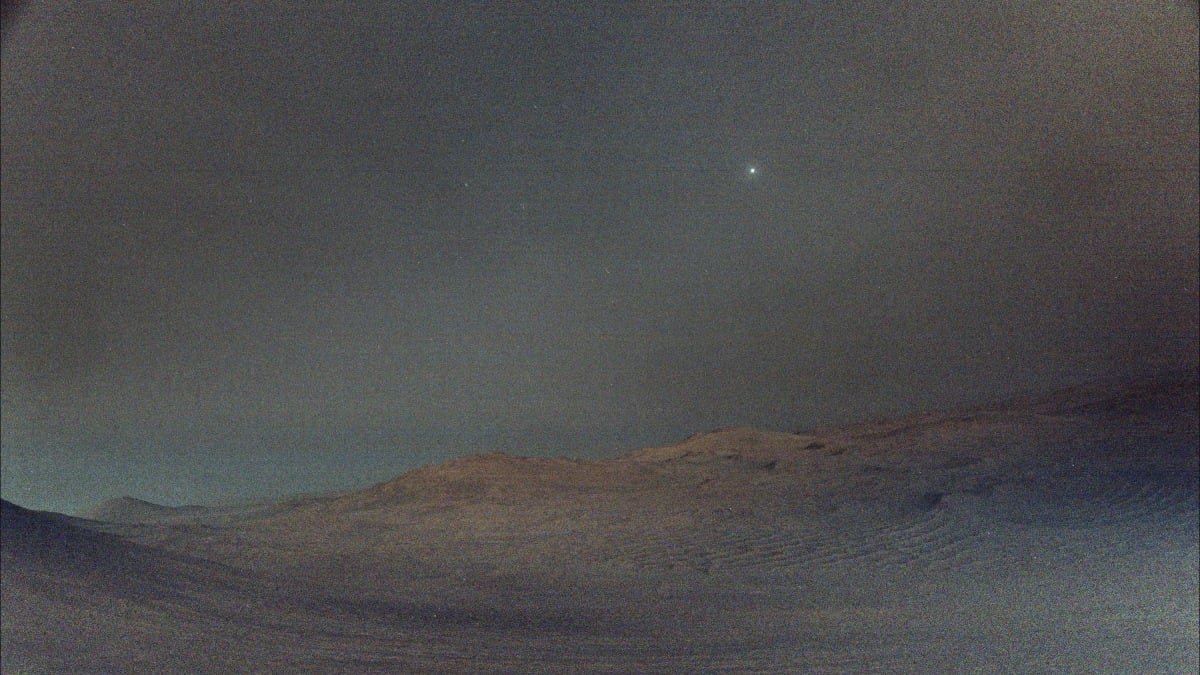 A NASA Mars rover looked up at a moody sky. What it saw wasn't a star.
