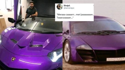 Babar Azam Turns Heads With His Purple Lamborghini As It Reminds Fans Of Ajay Devgn’s ‘Taarzan’ Car