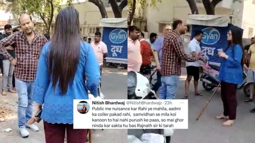 Woman Grabs Man’s Collar After A Minor Accident In Lucknow; Viral Video Sparks Debate On Social Media