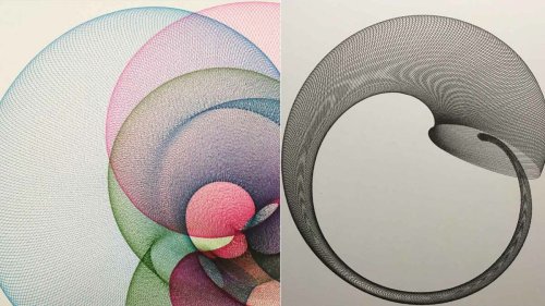 These handcrafted drawing machines create super precise geometric drawings that are so satisfying to watch