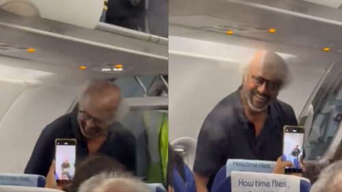 Rajinikanth Fans Erupt In Cheers As Thalaivar Boards Economy Class On Indigo Flight; Watch