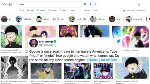 The internet's roasting Eric Trump for not understanding that people Google anime
