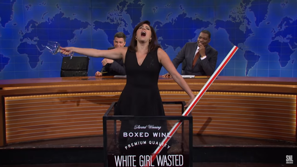 Cecily Strong is a singing, wine-hurling Fox News hack in the best 'SNL' Weekend Update