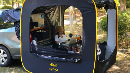 Camp in comfort with this pop-up cabin for your car, on sale for $310