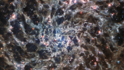 Webb telescope sees a much hairier spiral galaxy than Hubble