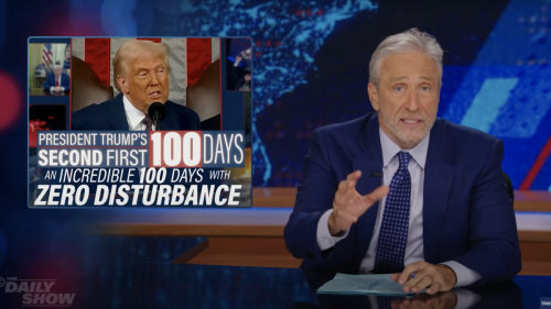 Jon Stewart gives a brutal assessment of Trump's first 100 days on 'The Daily Show'