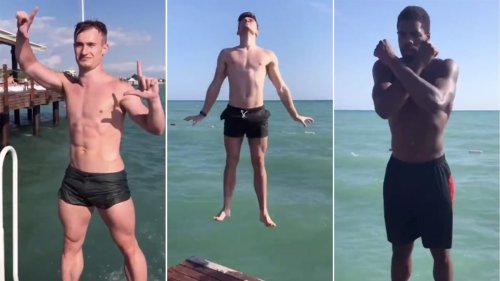 Watch Olympic divers flawlessly take on the 'Avengers' pool challenge