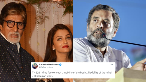 Amitabh Bachchan Seemingly Responds To Rahul Gandhi's Remarks About Him And Aishwarya Rai; 'Else Can Wait'
