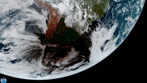 This amazing GIF shows a solar eclipse moving across the Earth