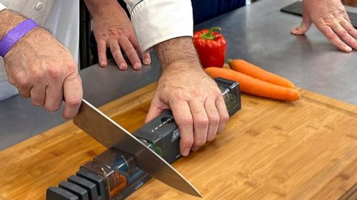 Get your chef knives razor-sharp with this $69.99 pro sharpener