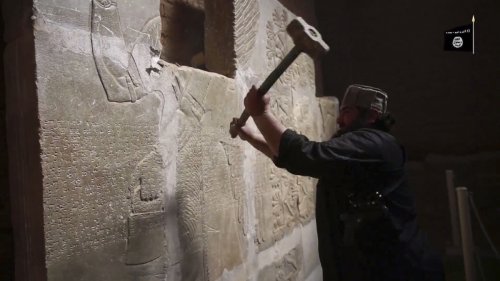 ISIS releases video of militants bulldozing ancient Assyrian site in Iraq