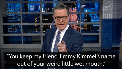 Stephen Colbert defends Jimmy Kimmel after Trump's rambling Truth Social tirade