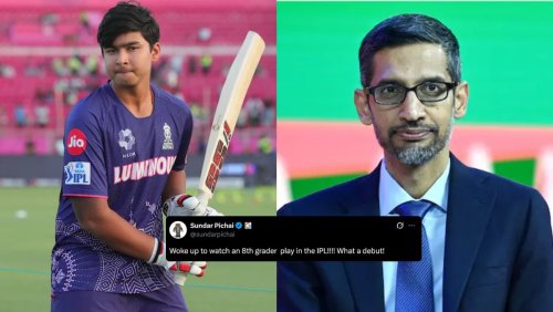 Google CEO Sundar Pichai Praises 14-Year-Old Vaibhav Suryavanshi’s Historic IPL Debut
