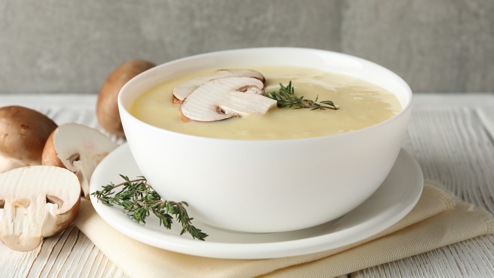 Don't Skimp On This Ingredient When Making Cream Of Mushroom Soup From Scratch - Mashed