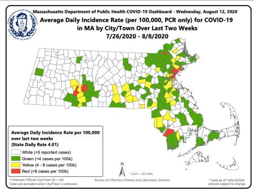 2 Western Massachusetts communities added to ‘extremely high risk’ category on COVID-19 tracking map