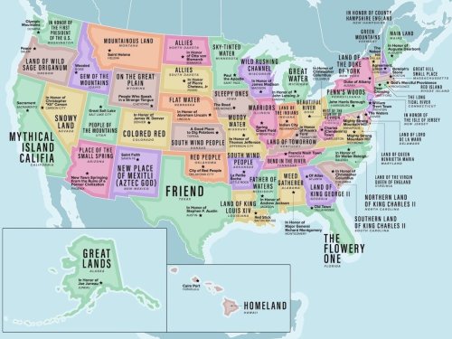The Literal Translation of Every State and Major City in the US