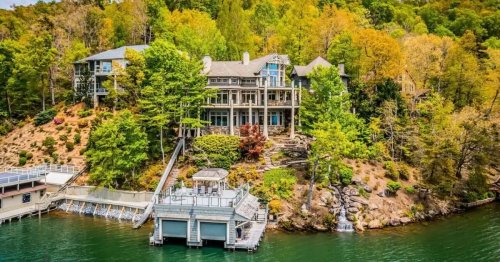 This Airbnb in North Carolina Has a 75-Foot Water Slide Into a Lake