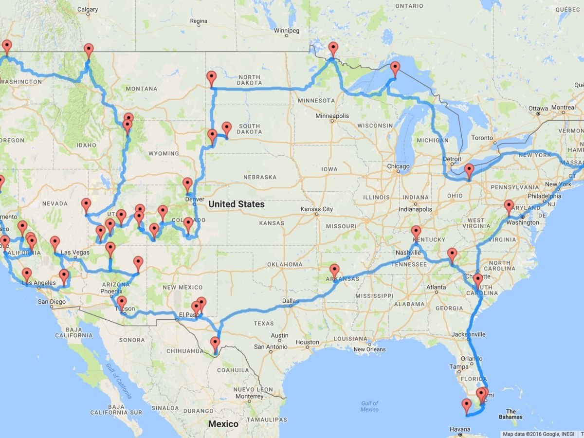 The Optimal Itinerary for a US National Park Road Trip, Mapped