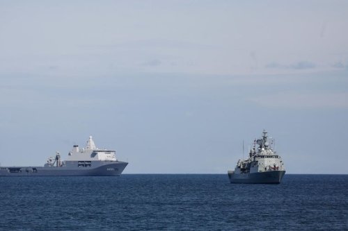 NATO warships arrived in Reykjavik