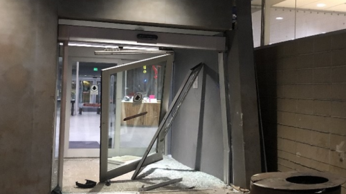 Drunken driver crashes into Billings Library
