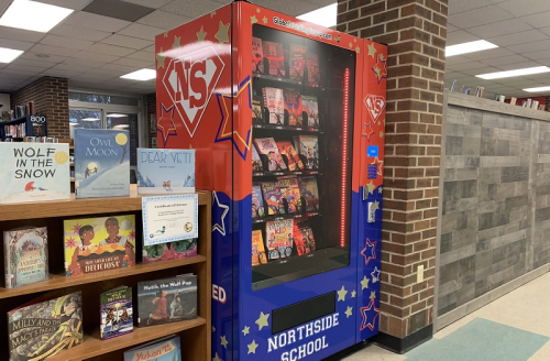 Students in one Fairport school can now buy books from a book vending machine installed at the school