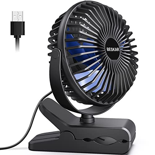 USB clip-on fan circulates air around your desk