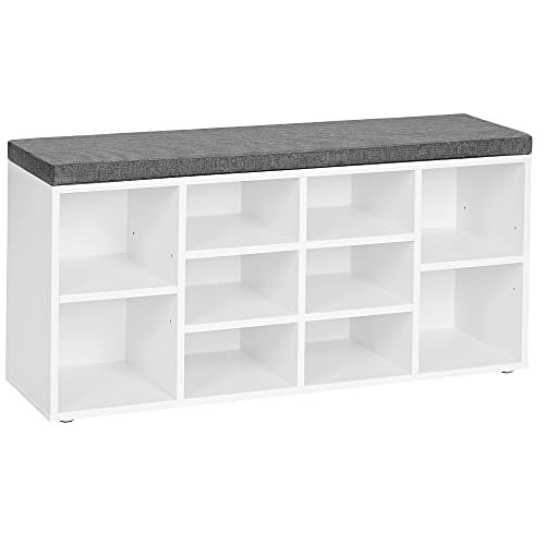 Cubbie shoe cabinet with bench cushion