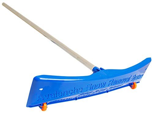 Avalanche! Traditional Snow Roof Rake for Roof Snow Removal: Snow Rake Deluxe 20 Removes Snow, Prevents Damage. 24 Inch Wide Head, 20 Foot Length of Aluminum Poles, 1.5 Inch Wheels