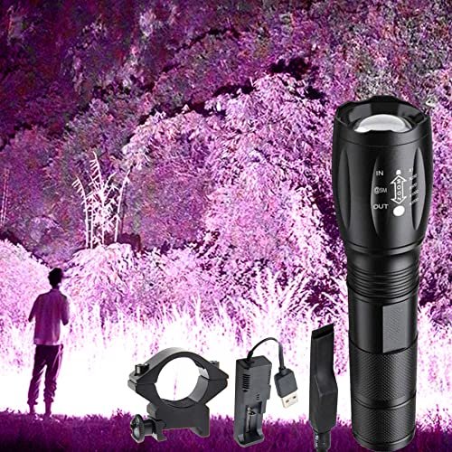Adjustable IR Illuminator for Night Vision Scope 350 Yard, Best Weapon Mounted Infrared Flashlight 850nm for Rifle Predator Coyote Hog Hunting A Necessity for Law Enforcement