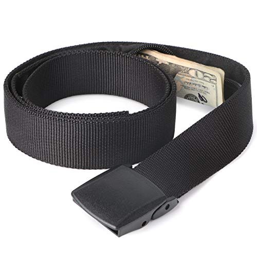 Security money belt with hidden pocket