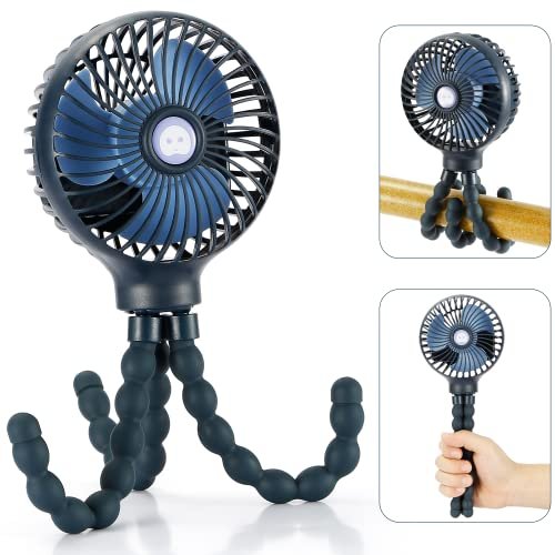 Mini personal fan with flexible tripod