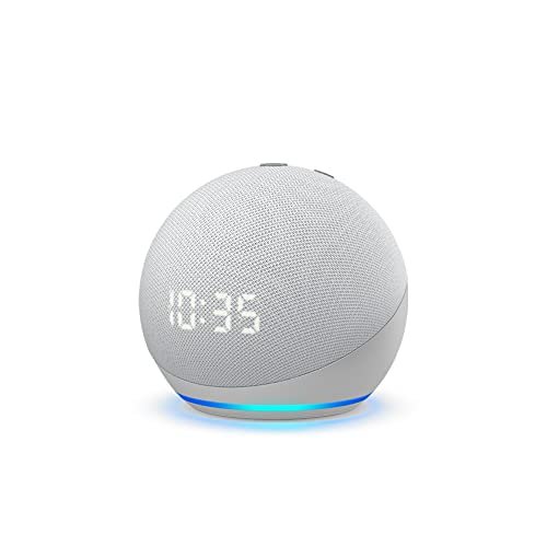 The Echo Dot smart speaker has a built-in clock
