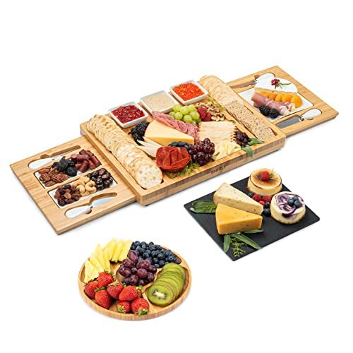 Large Charcuterie Board with Cutlery Set