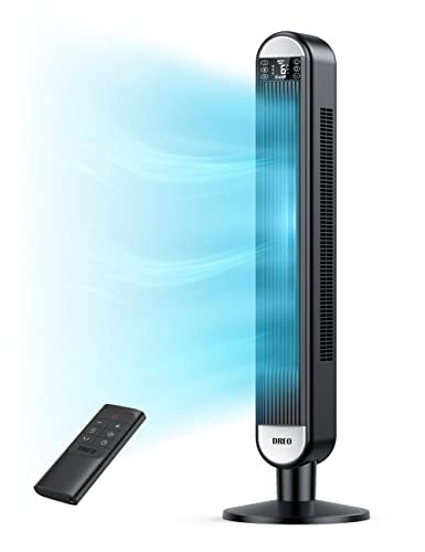 Oscillating tower fan with remote