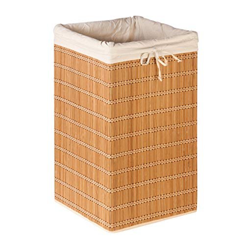 Bamboo wicker laundry hamper