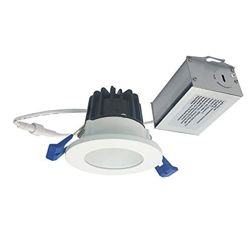 Nora NM2-2RDC6027MPW | 2" LED Dimming Mini Recessed Downlight, 6 Watt - 600 Lumens, IC Air-Tight Rated, Damp Rated, No Housing Required, Quick Connect Cables, Matte White - 2700K, Fixed - Standard