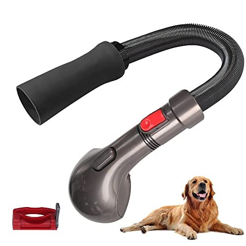 Dog brush vacuum attachment